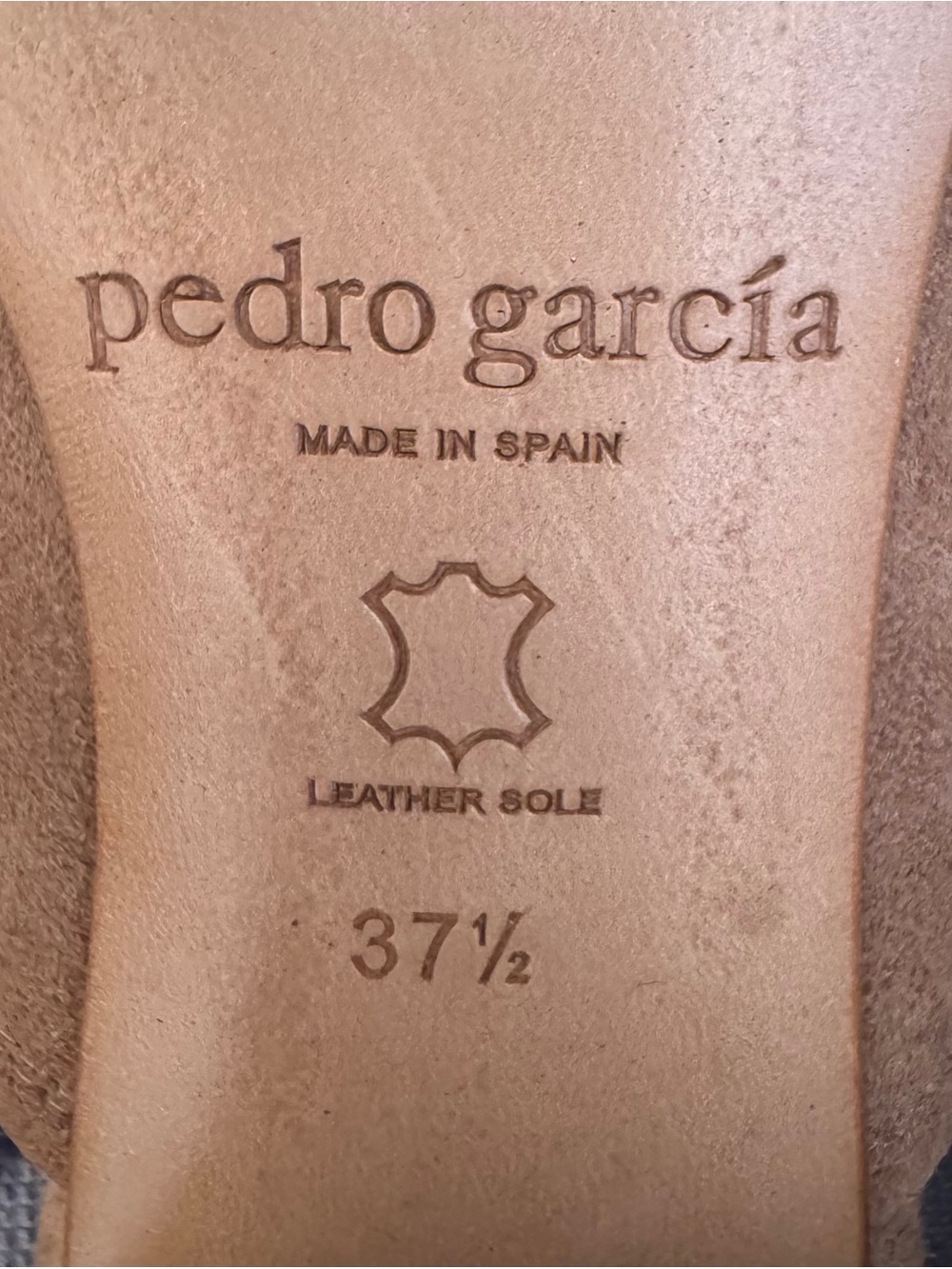 Pedro Garcia Umita Slide Sandal Beige Suede Women Size 7.5 - Picture 6 of 9